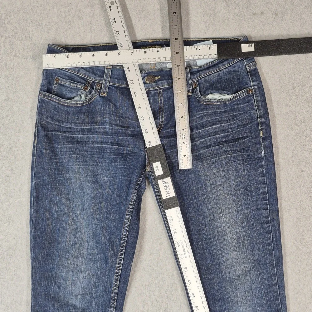 Levi's 524 Women Jeans 11M Blue Denim Too Superlow Jeans 26
